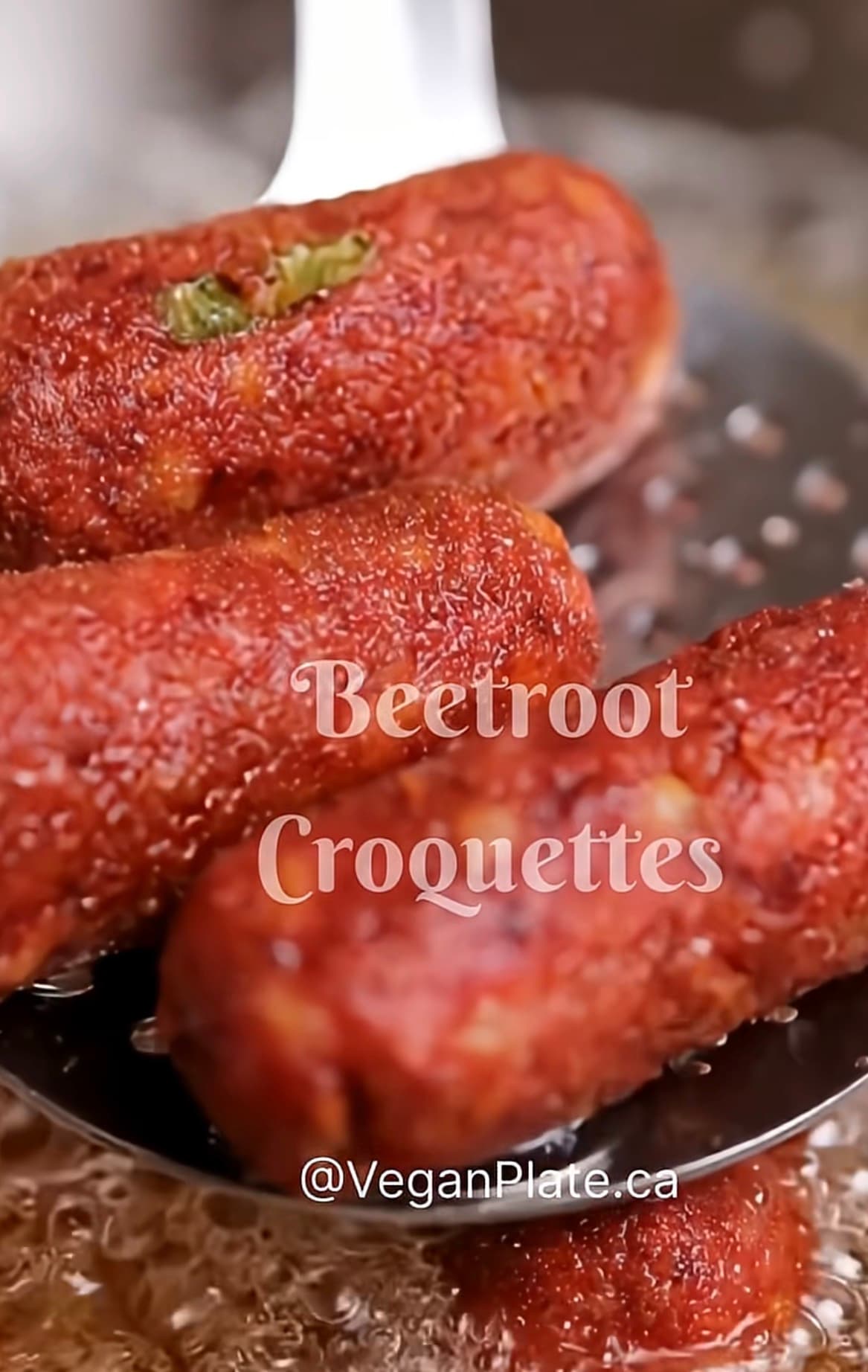 Crispy Beetroot Chickpea Croquettes