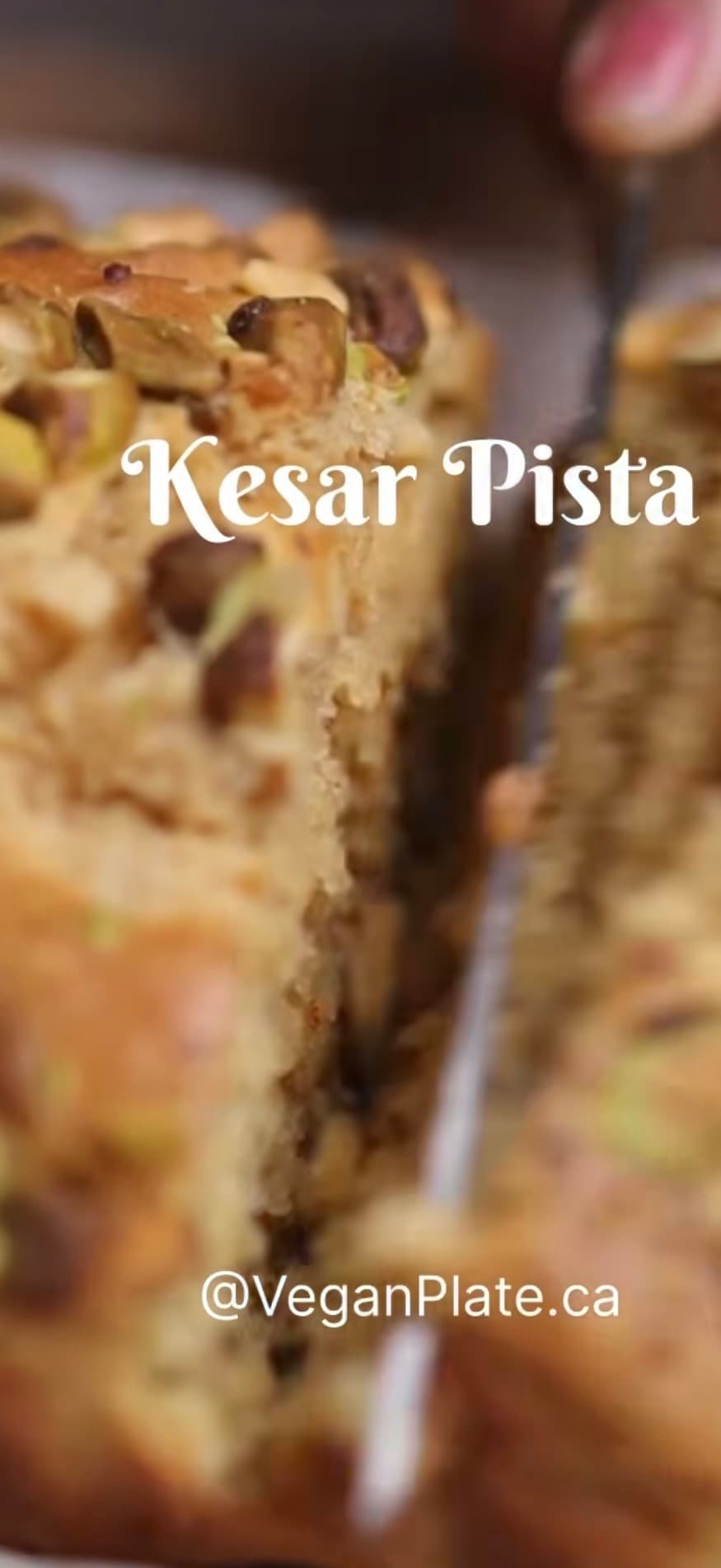 Kesar Elaichi Cake (Eggless, Dairy-Free, Whole Wheat)
